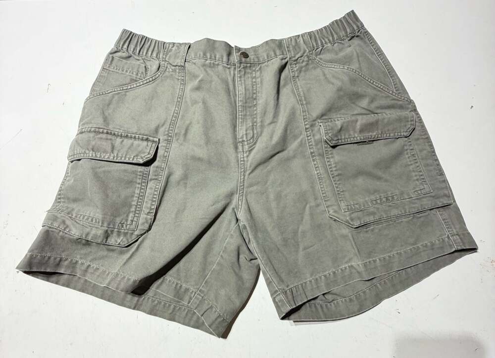 Columbia Sportswear Company Men's Gray Cotton Cargo Hiking Shorts